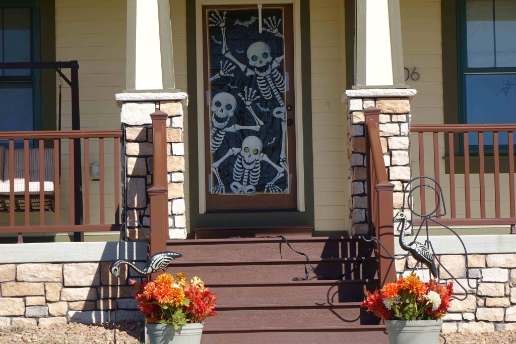 Halloween scary front door