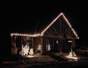 Rudolf and Hermey light display, Prairie Trail Ankeny Iowa